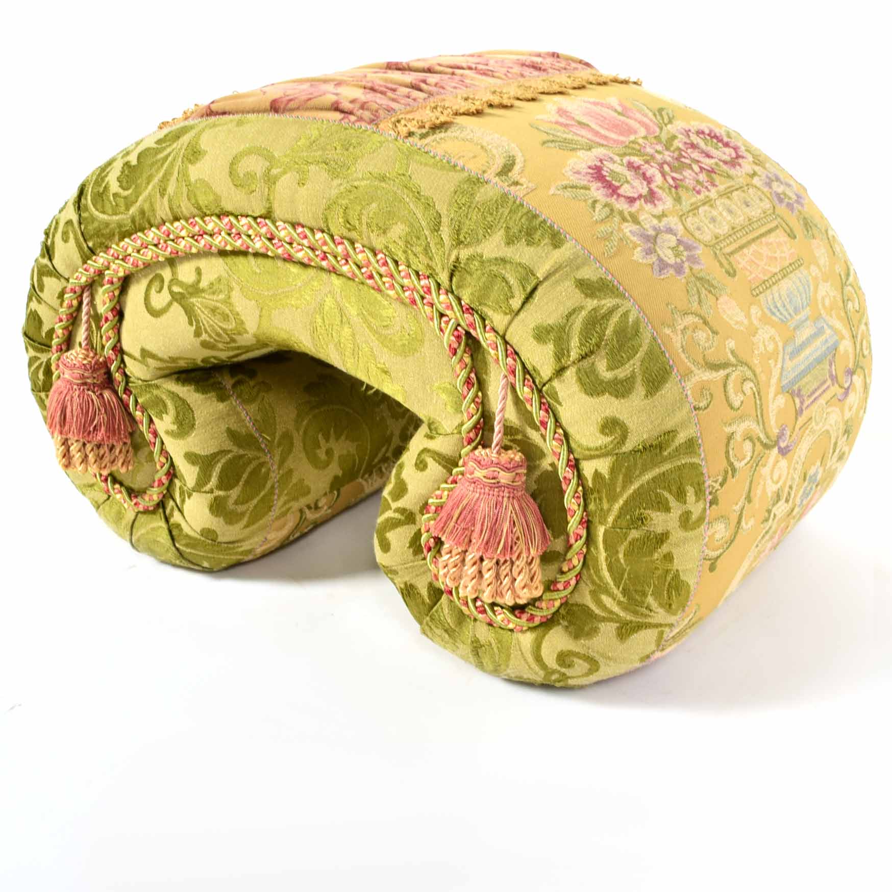 Arched Upholstered Ottoman Footstool