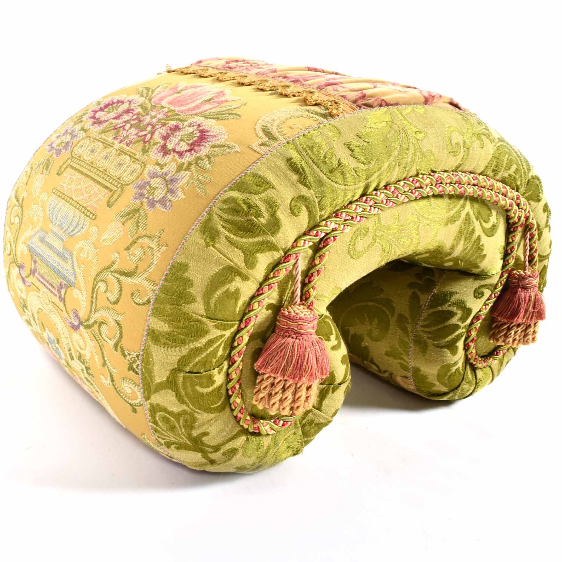 Arched Upholstered Ottoman Footstool