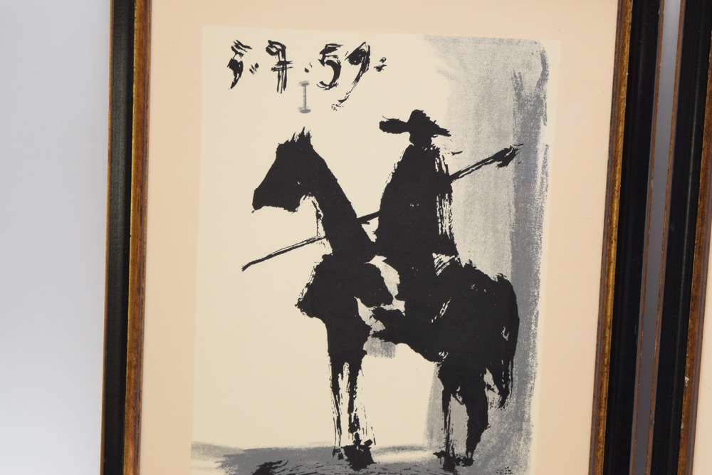 Two Framed Offset Lithographs After Picasso's Bullfight Series