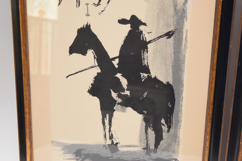 Two Framed Offset Lithographs After Picasso's Bullfight Series