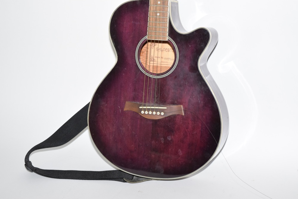 Galveston Acoustic Guitar with Electric Hookup