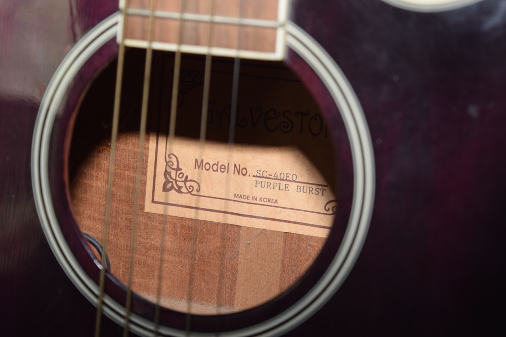 Galveston Acoustic Guitar with Electric Hookup