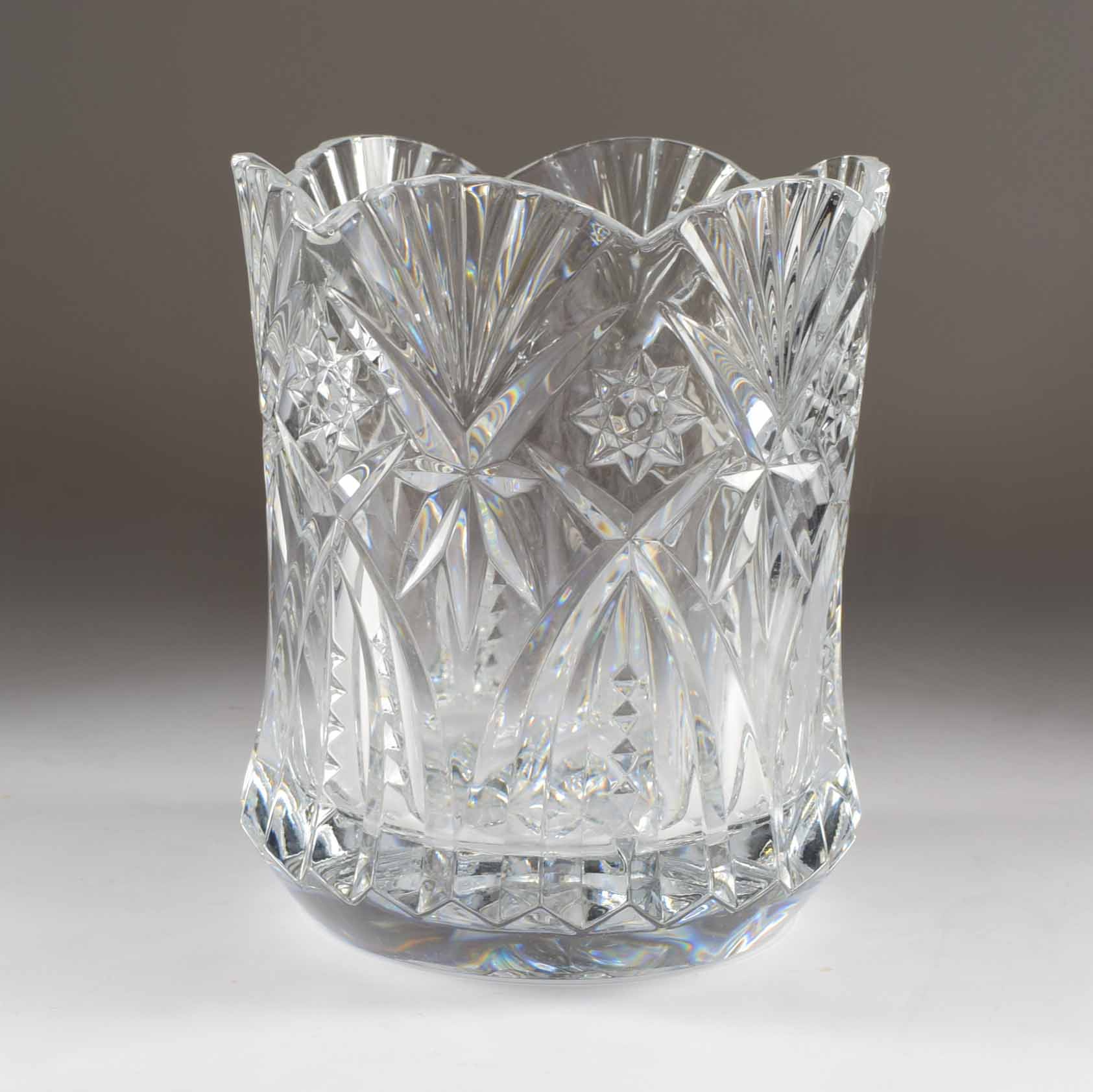 Crystal and Glass Vase Trio