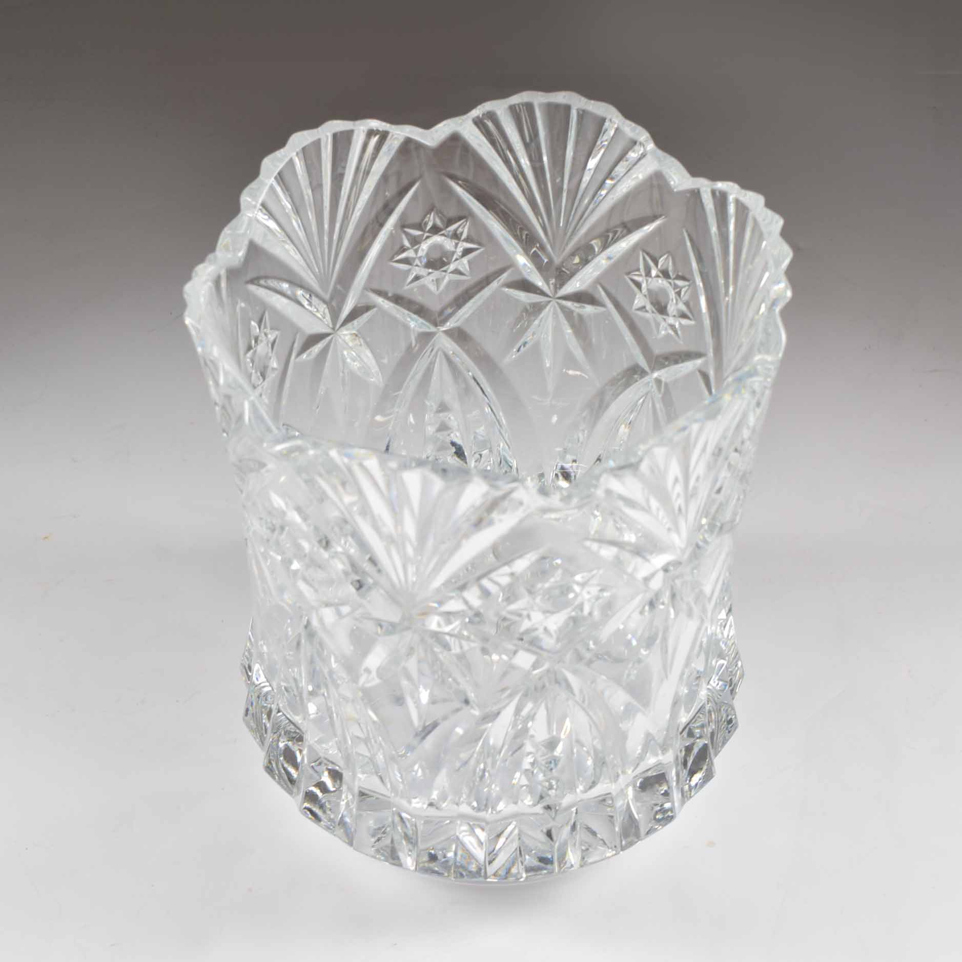 Crystal and Glass Vase Trio