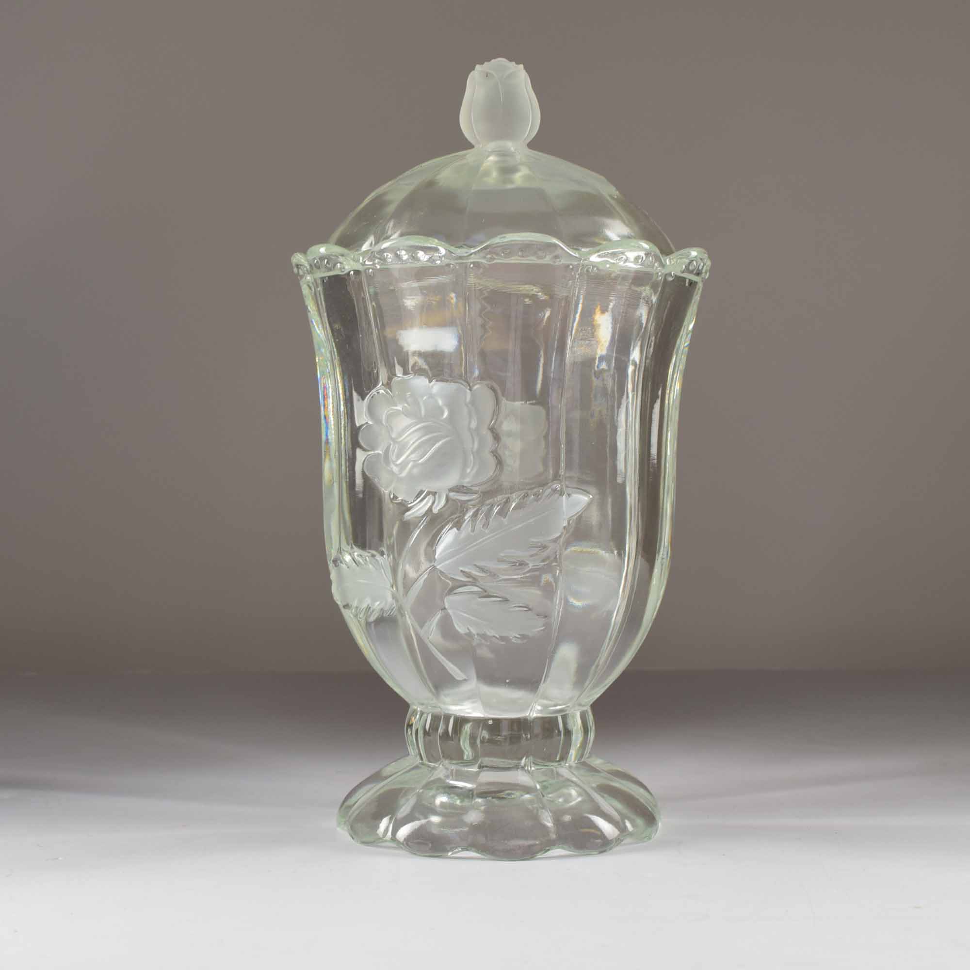 Trio of Rose Theme Glass Servers