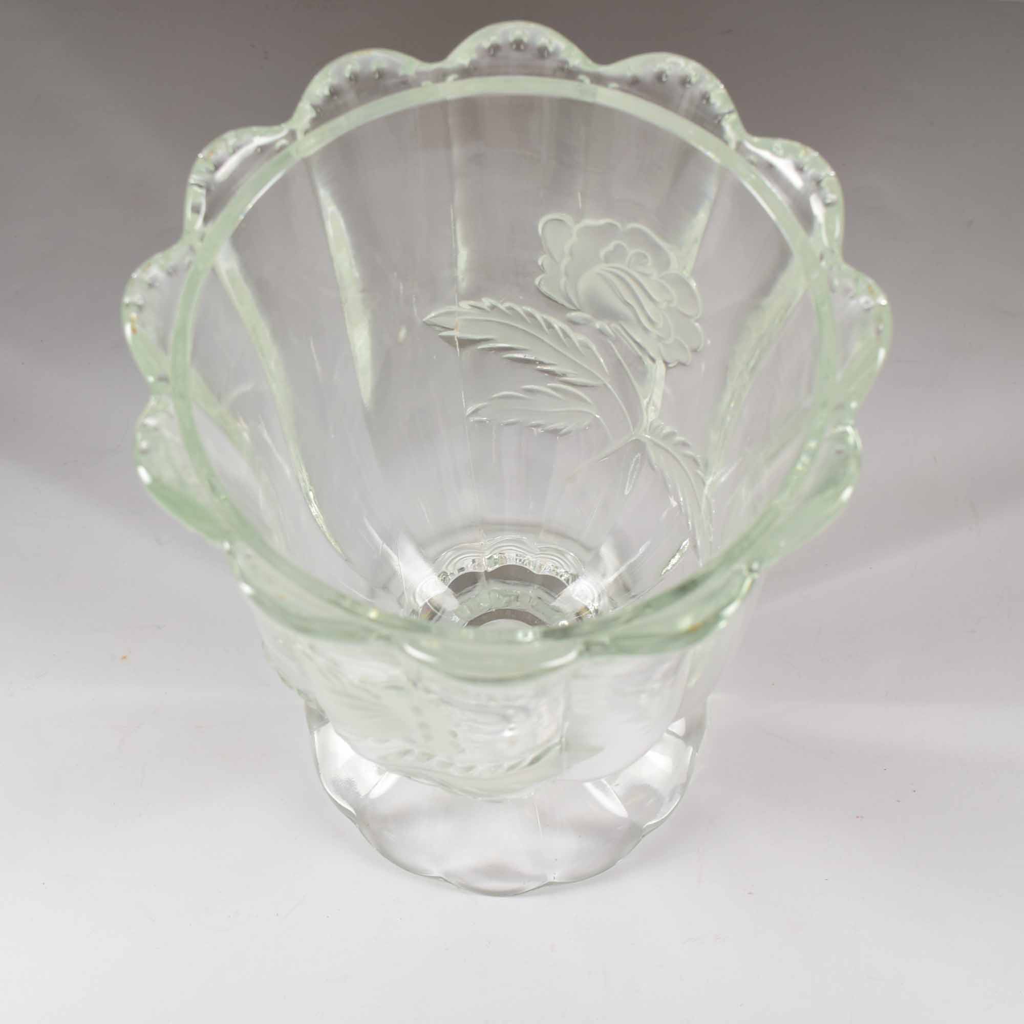 Trio of Rose Theme Glass Servers