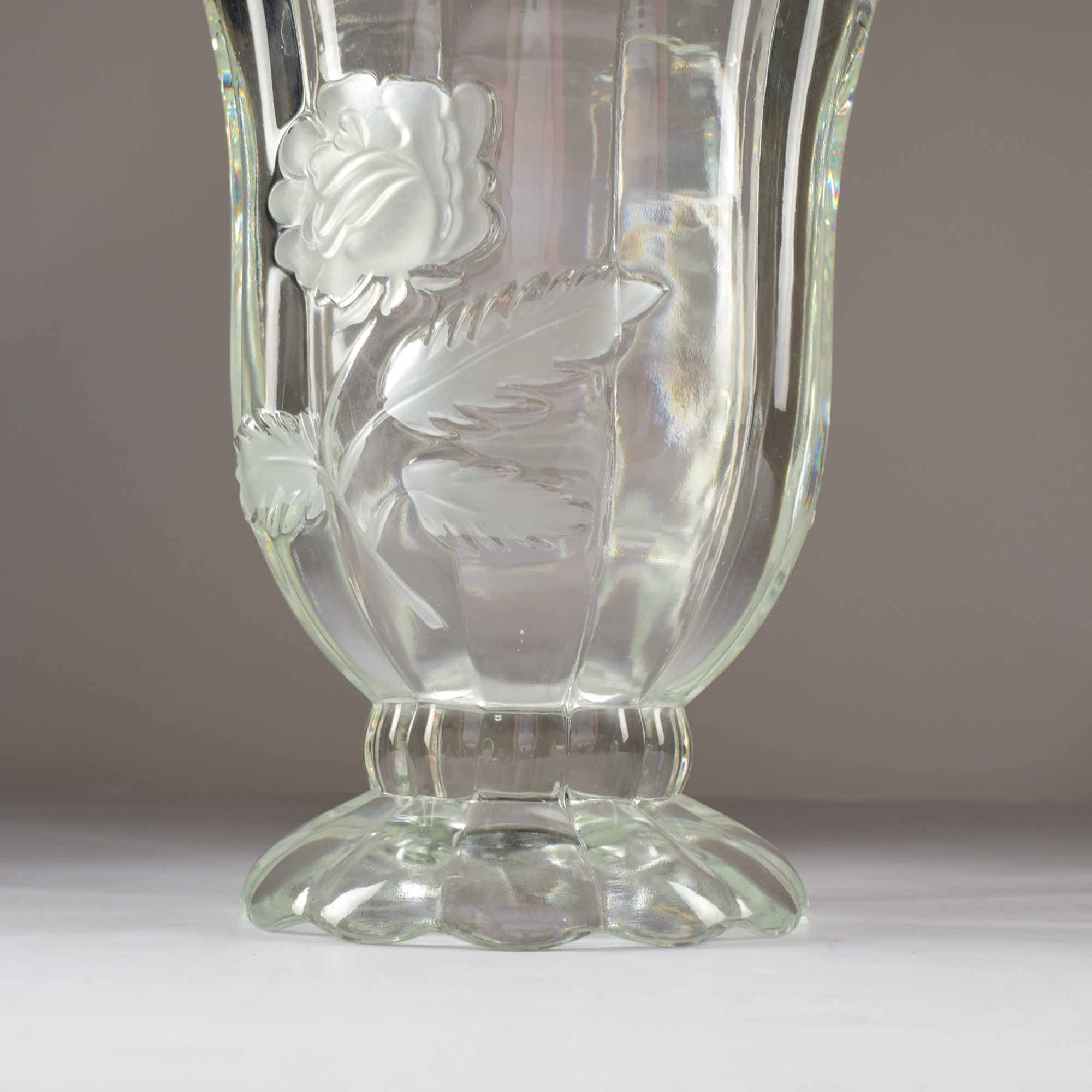 Trio of Rose Theme Glass Servers