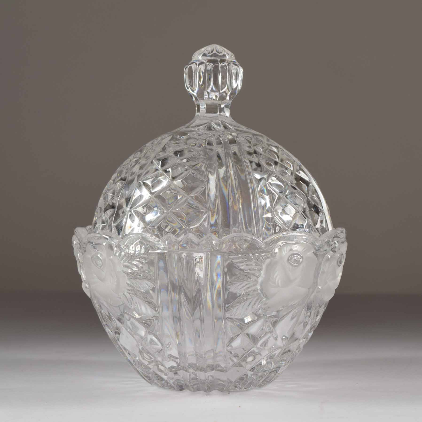 Trio of Rose Theme Glass Servers