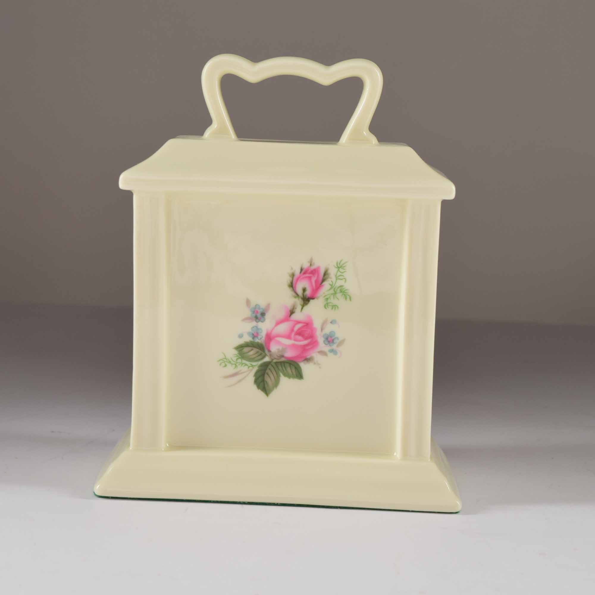 Rose Detailed Shelf Clocks and Trinket Box