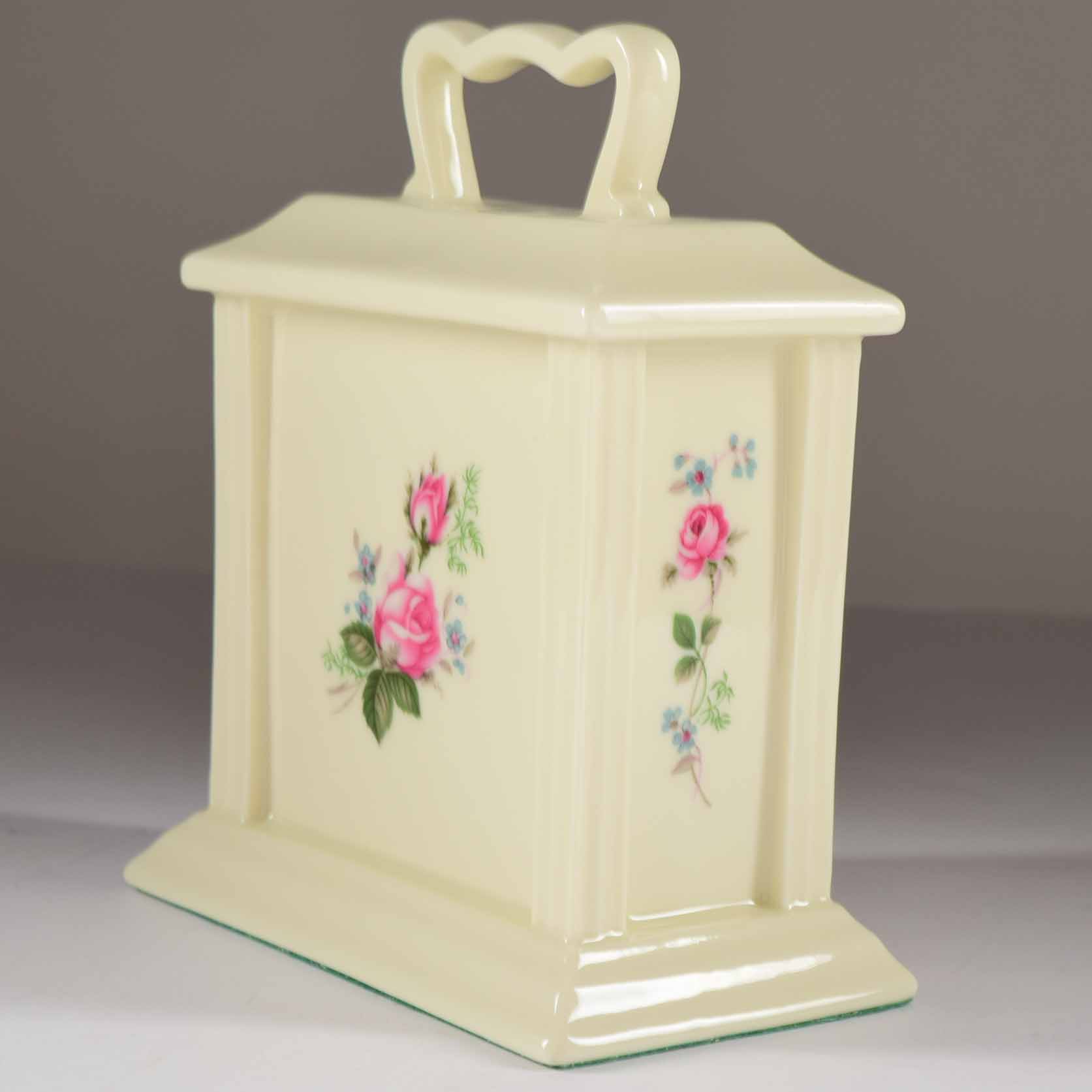 Rose Detailed Shelf Clocks and Trinket Box
