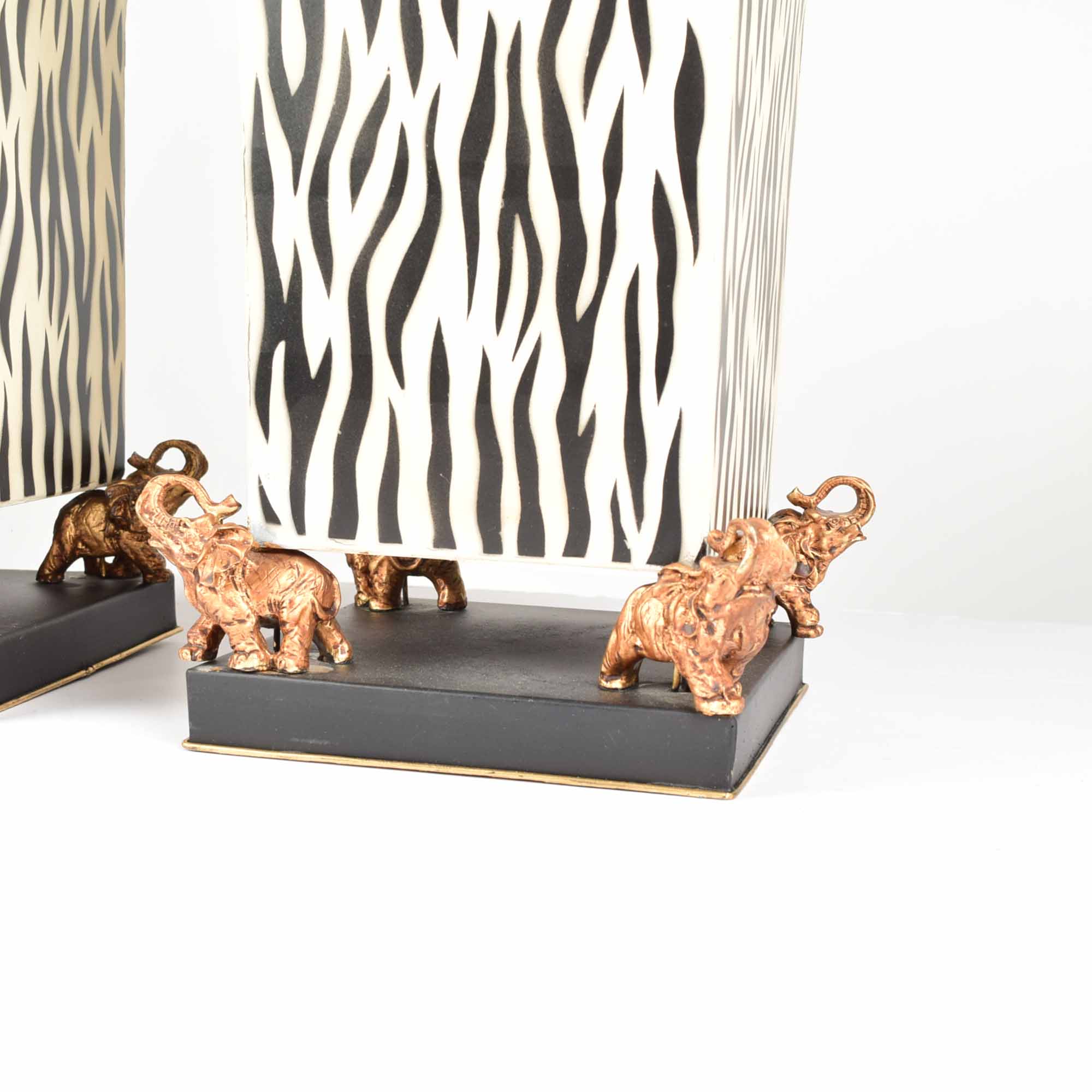 Zebra Print Planter Pair