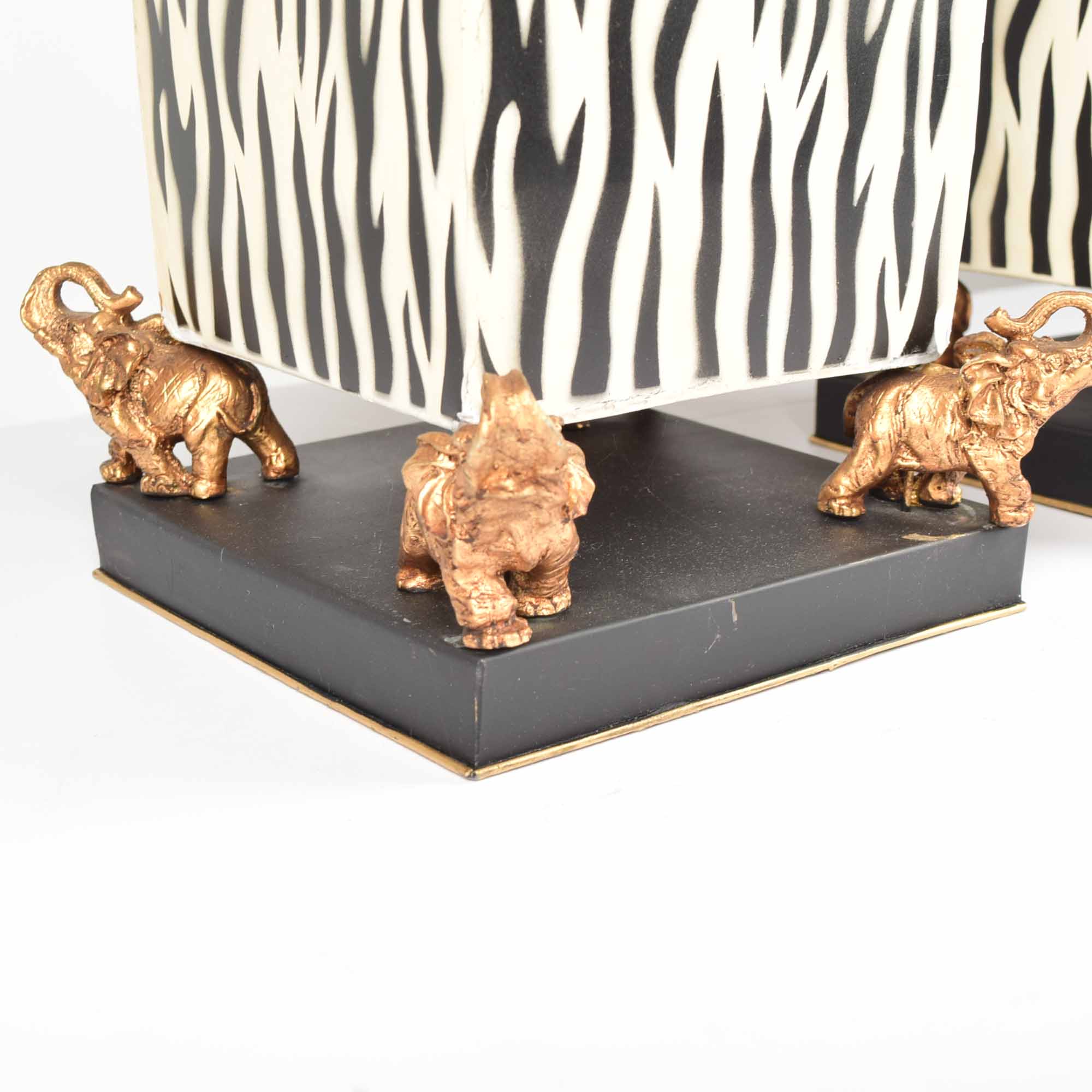 Zebra Print Planter Pair