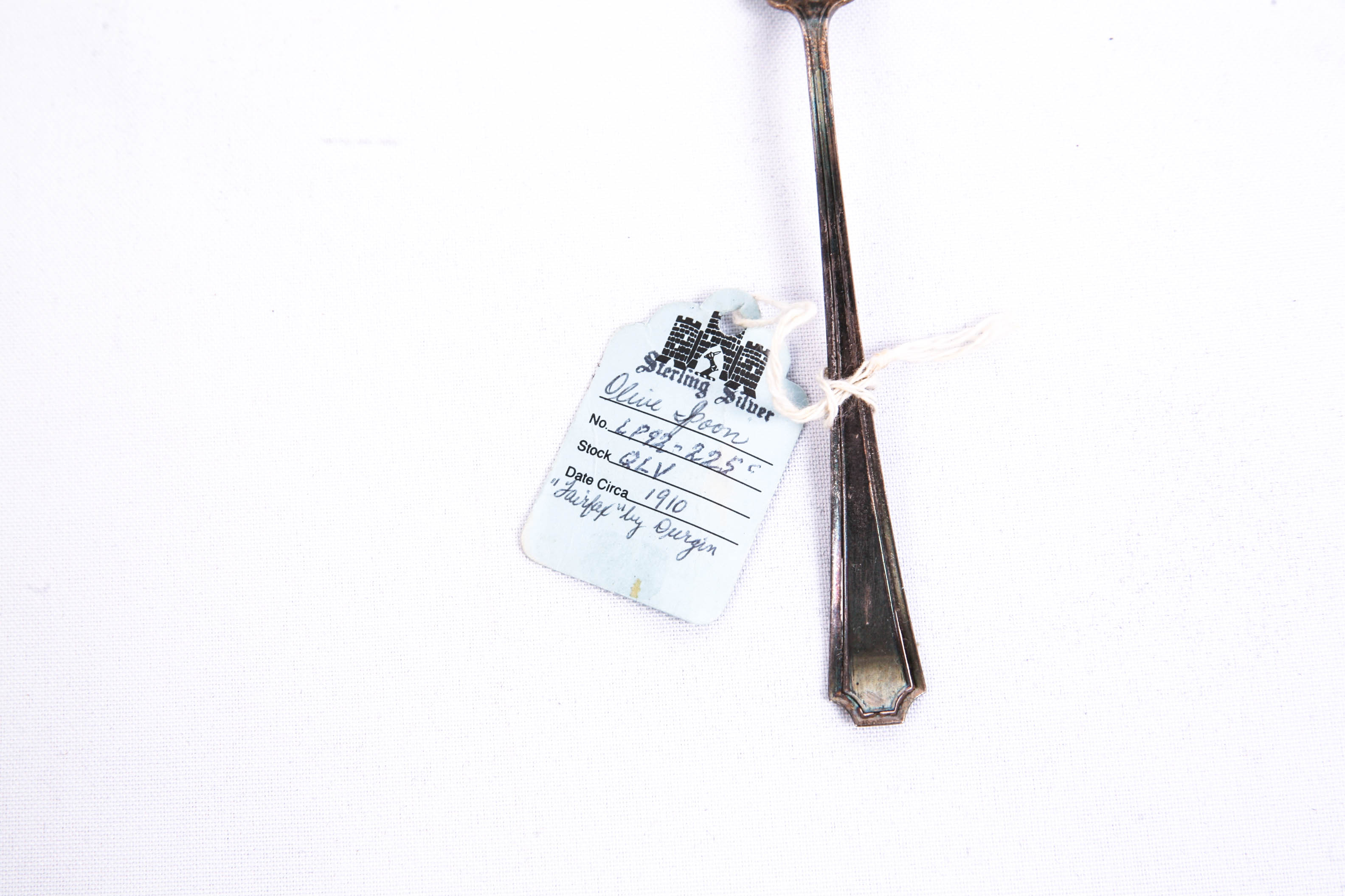 Antique Sterling Silver Straws and Olive Spoon