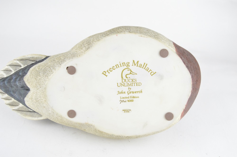 Limited Edition Ducks Unlimited "Preening Mallard"