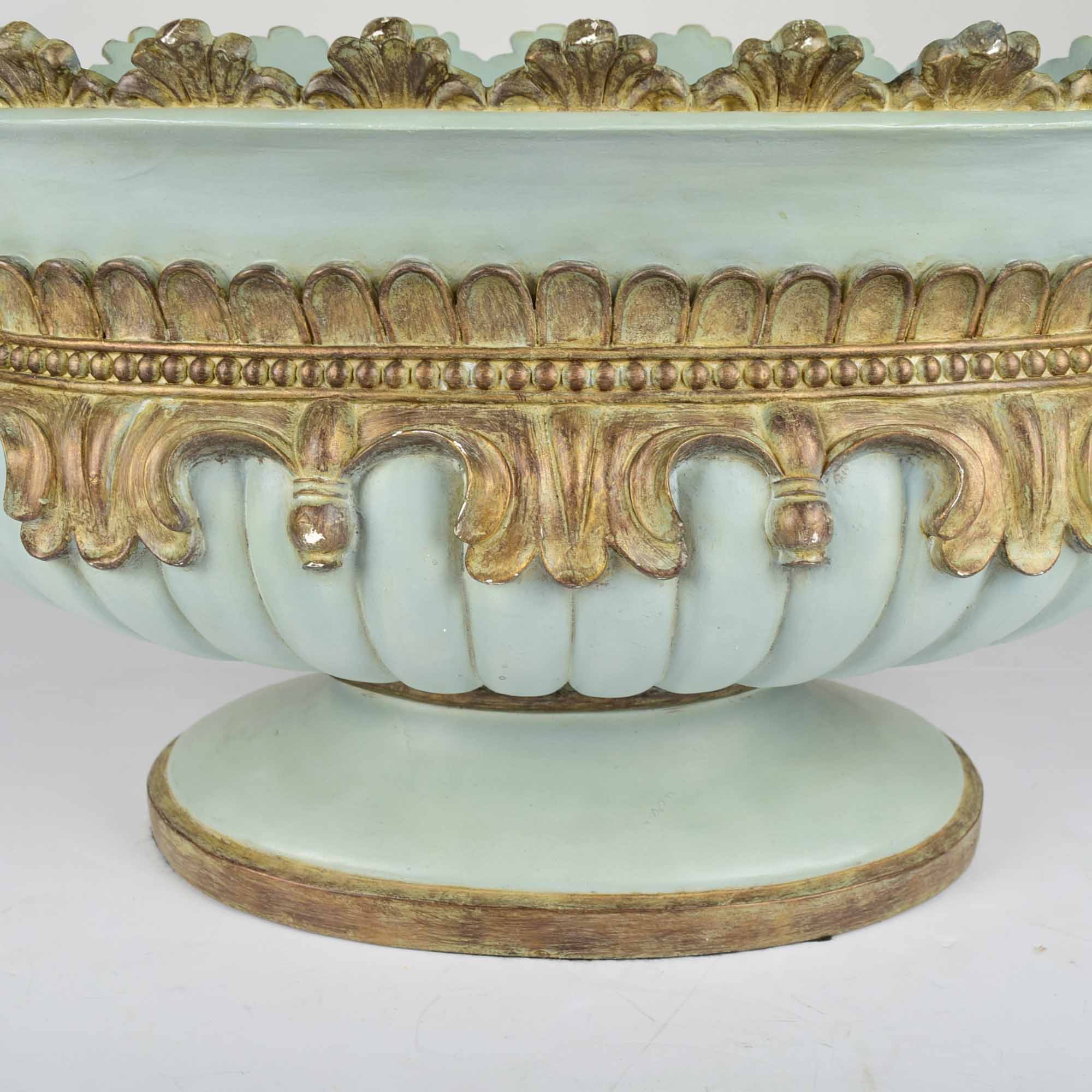 Chrisdon Blue Resin Pedestal Planter