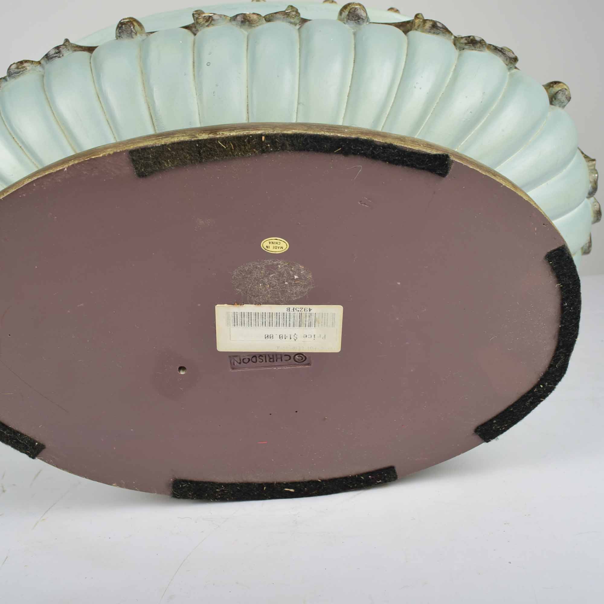 Chrisdon Blue Resin Pedestal Planter