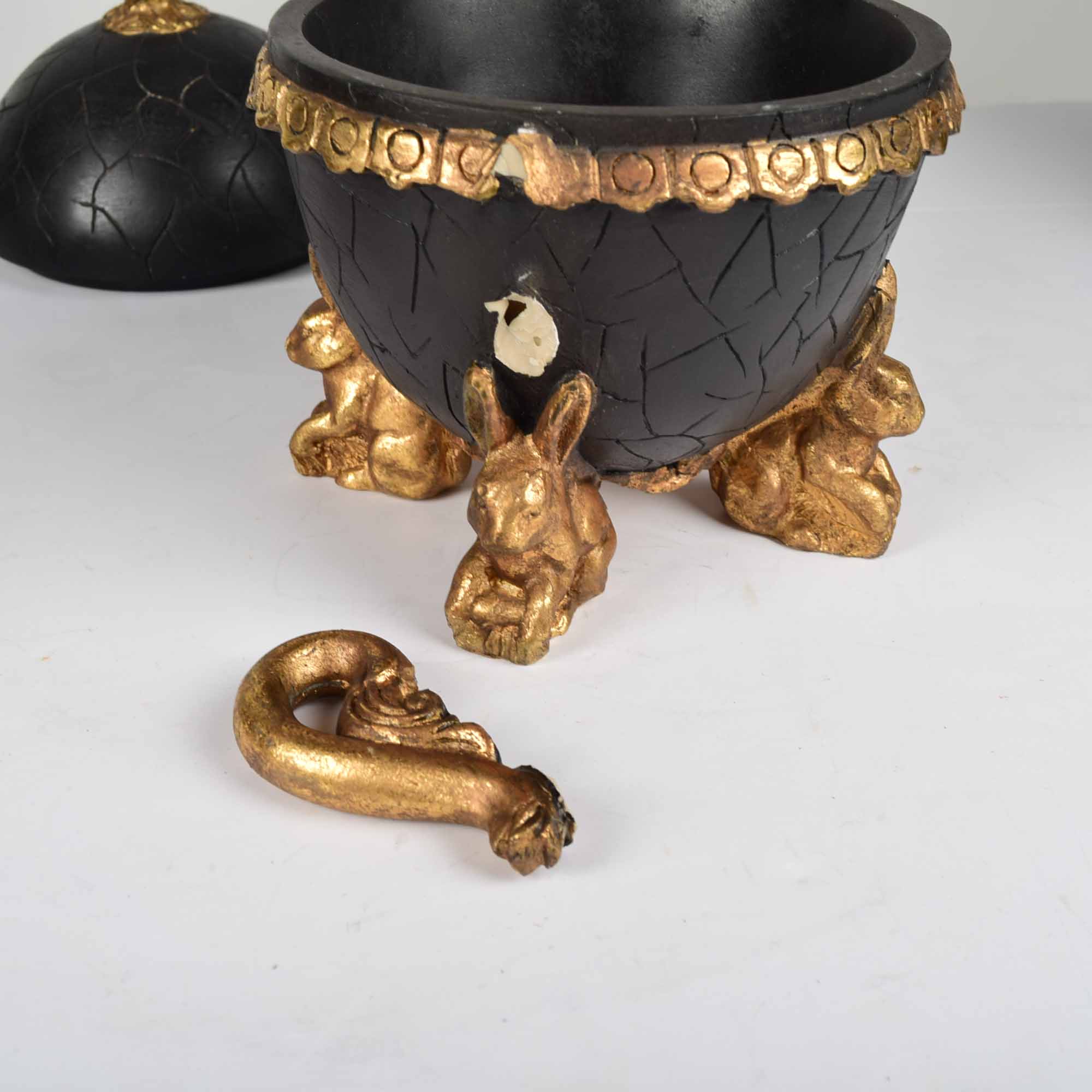 Trio of Black and Gold Decor