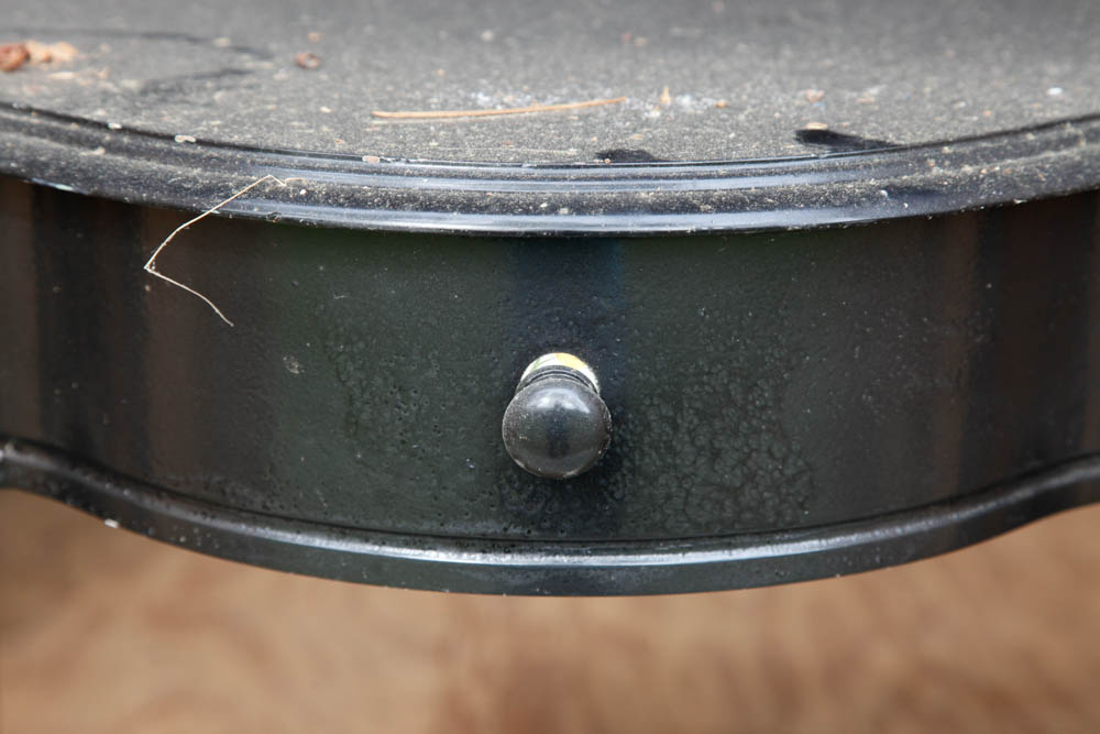 Wood Side Table with Black Finish