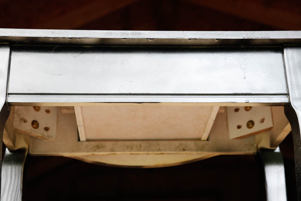 Wood Side Table with Black Finish