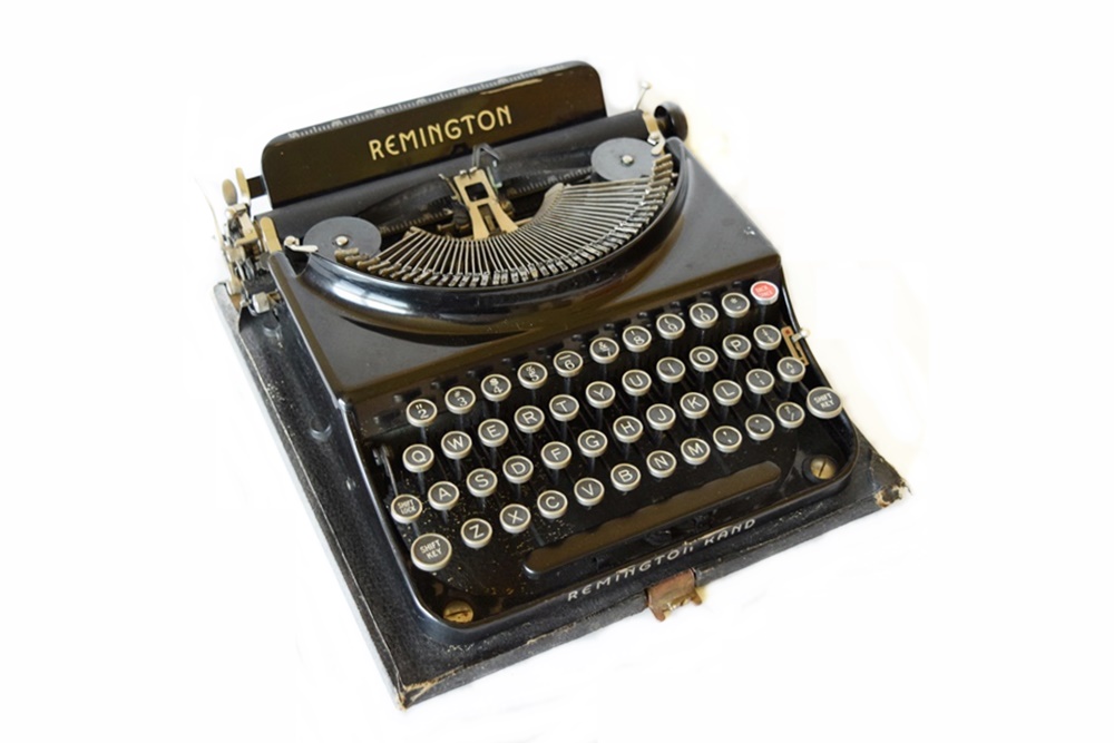 Circa 1930 Remington Portable Typewriter in the Original Black Case