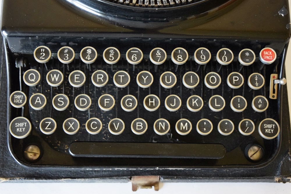 Circa 1930 Remington Portable Typewriter in the Original Black Case