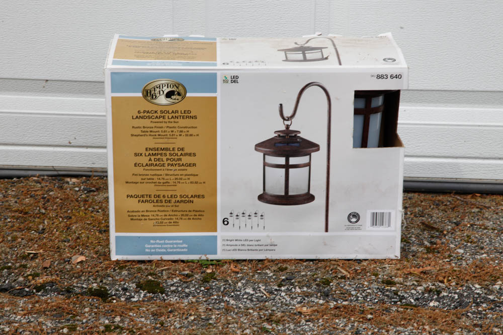 Hampton Bay Solar Landscape Lanterns, NIB
