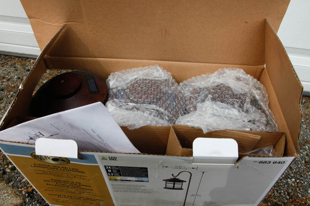 Hampton Bay Solar Landscape Lanterns, NIB