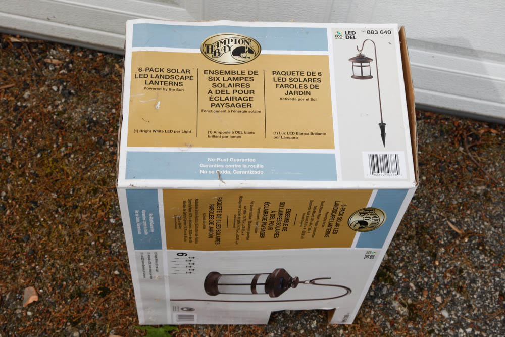 Hampton Bay Solar Landscape Lanterns, NIB