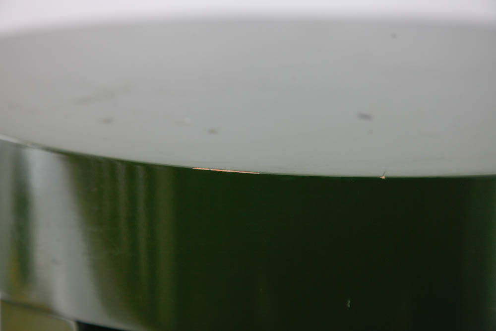 Round Olive Green Side Table