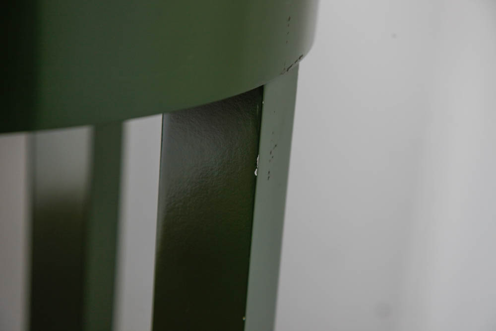 Round Olive Green Side Table