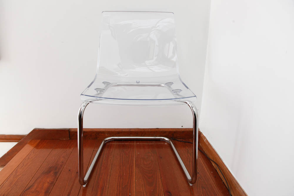 Pair of Clear Plexi Glass Chairs
