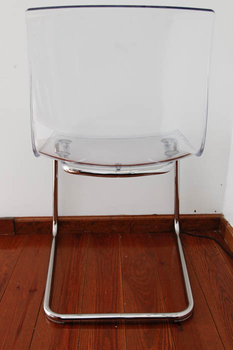 Pair of Clear Plexi Glass Chairs