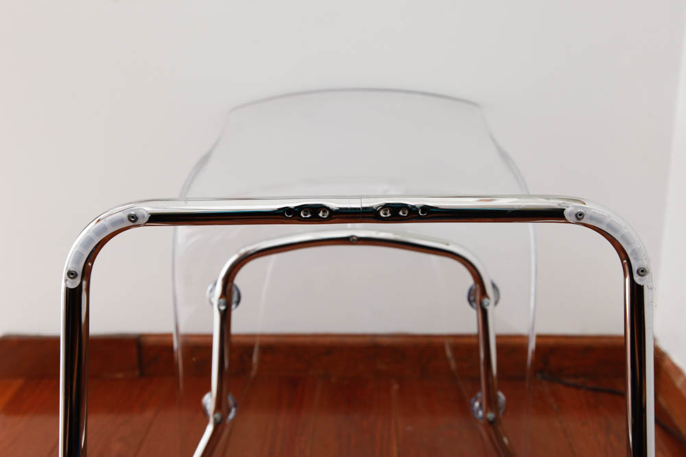 Pair of Clear Plexi Glass Chairs