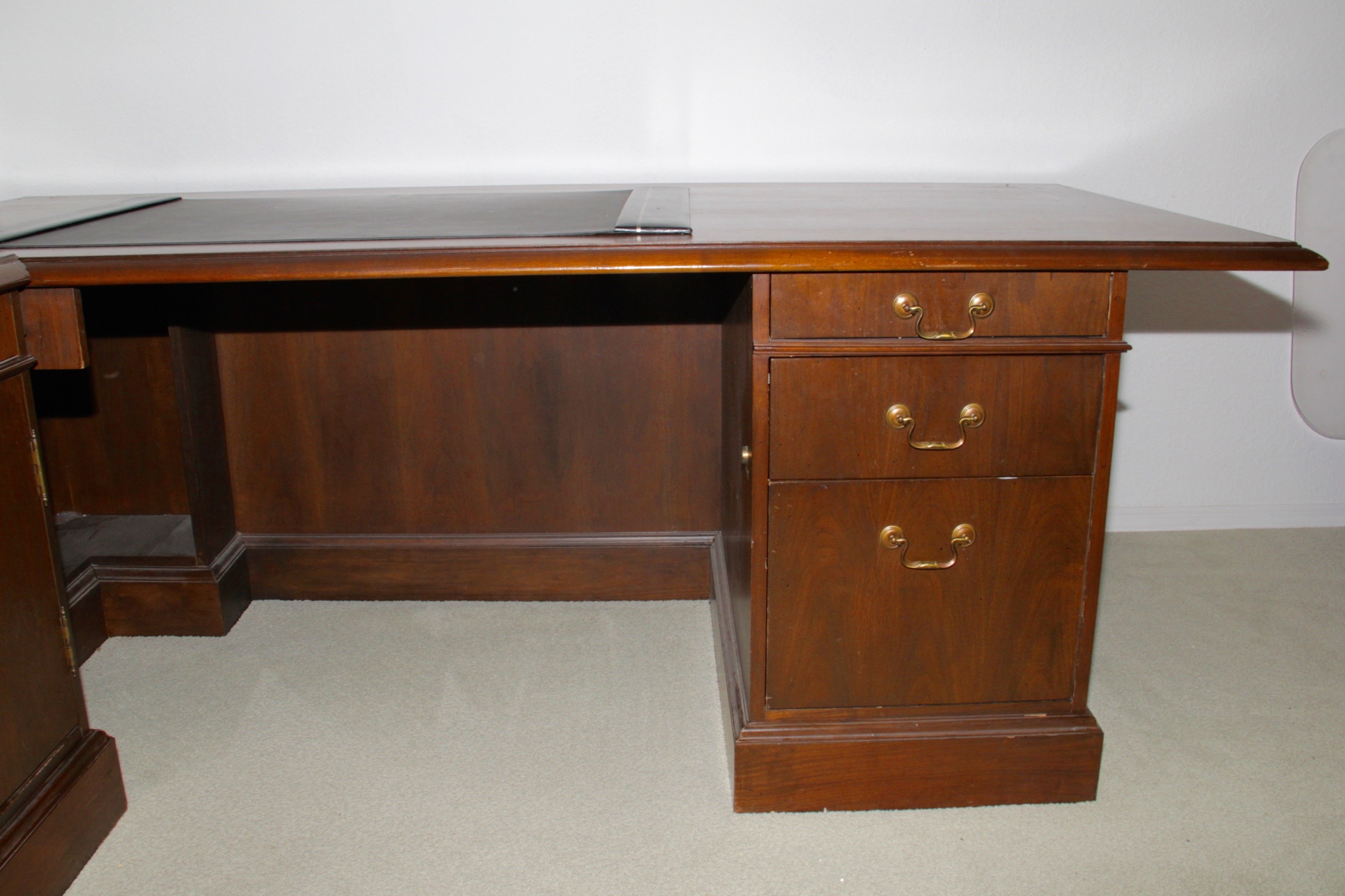 Walnut Executive Corner Desk