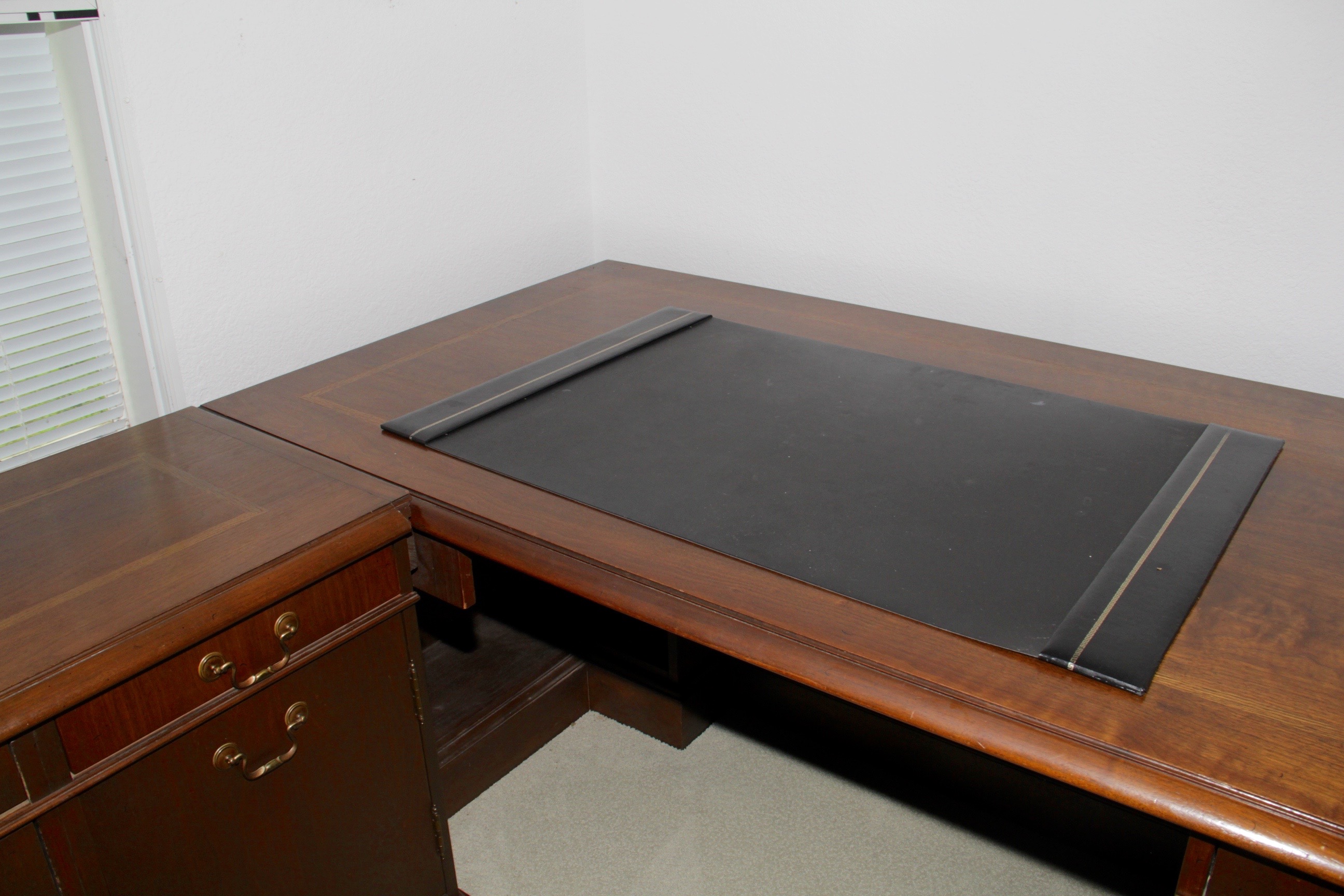 Walnut Executive Corner Desk