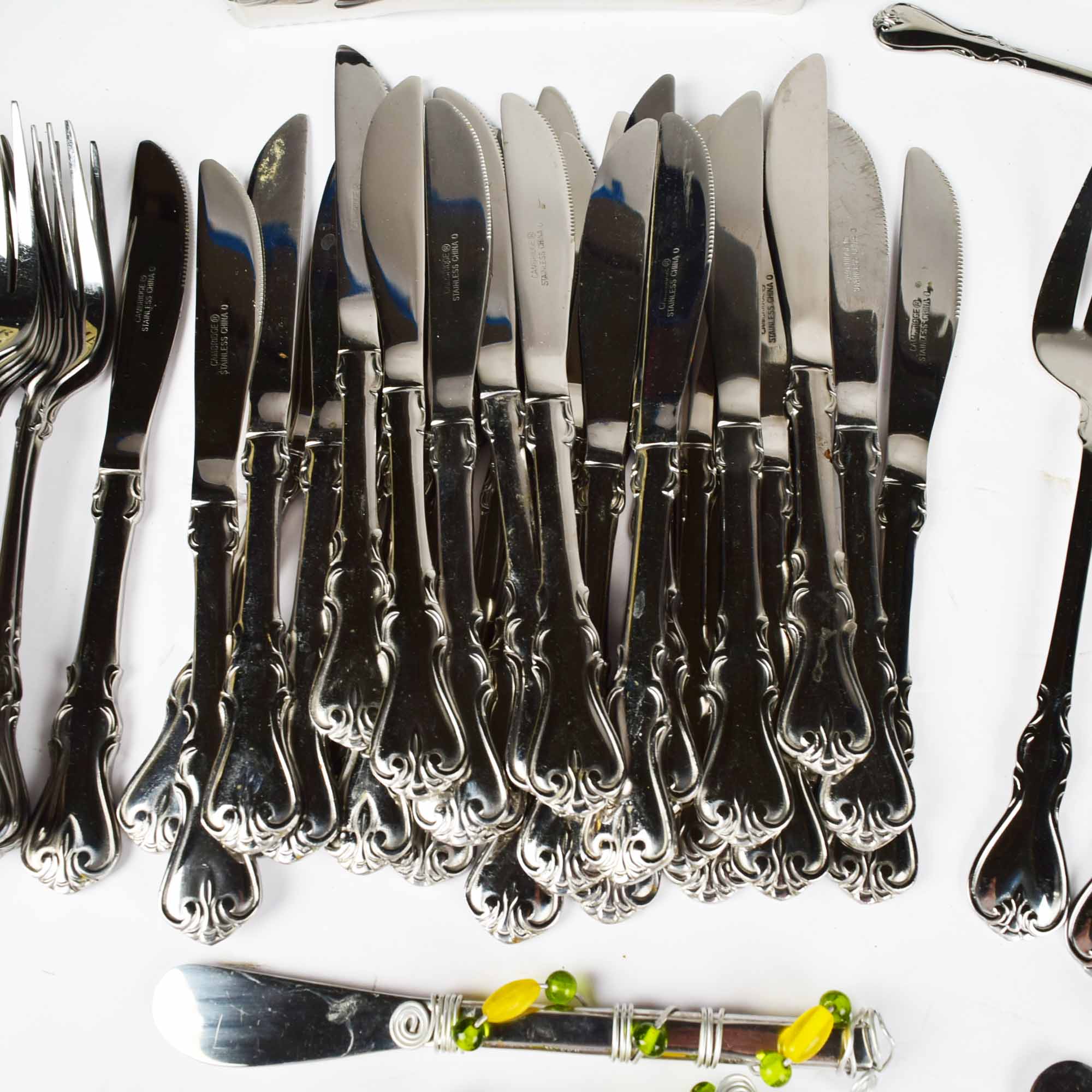 Generous Assortment of Cambridge Stainless Steel Silverware