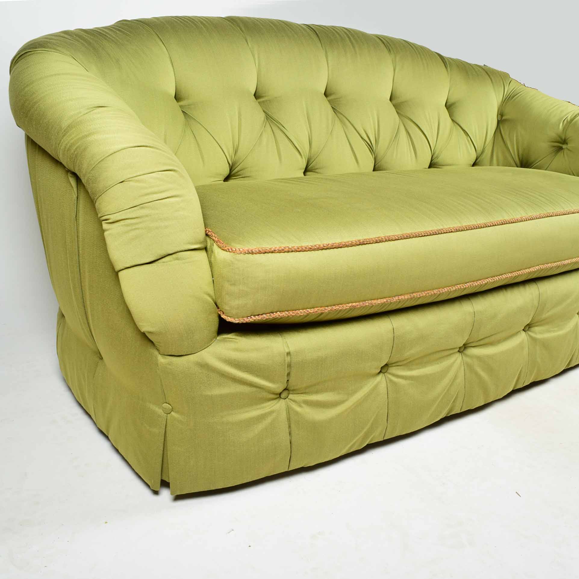 Sherrill Neoclassical Button Tufted Sofa