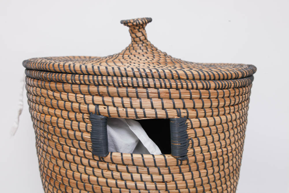 Coiled Basket Laundry Hamper