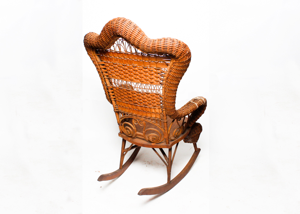 Vintage Heywood Brothers Wakefield Company Wicker Rocking Chair
