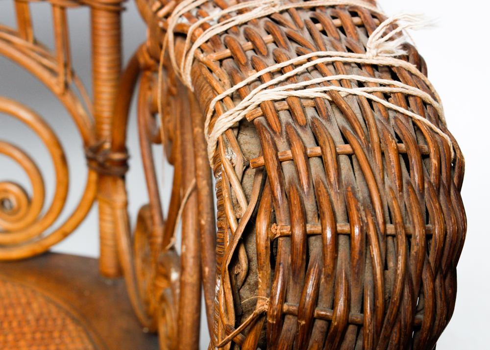 Vintage Heywood Brothers Wakefield Company Wicker Rocking Chair