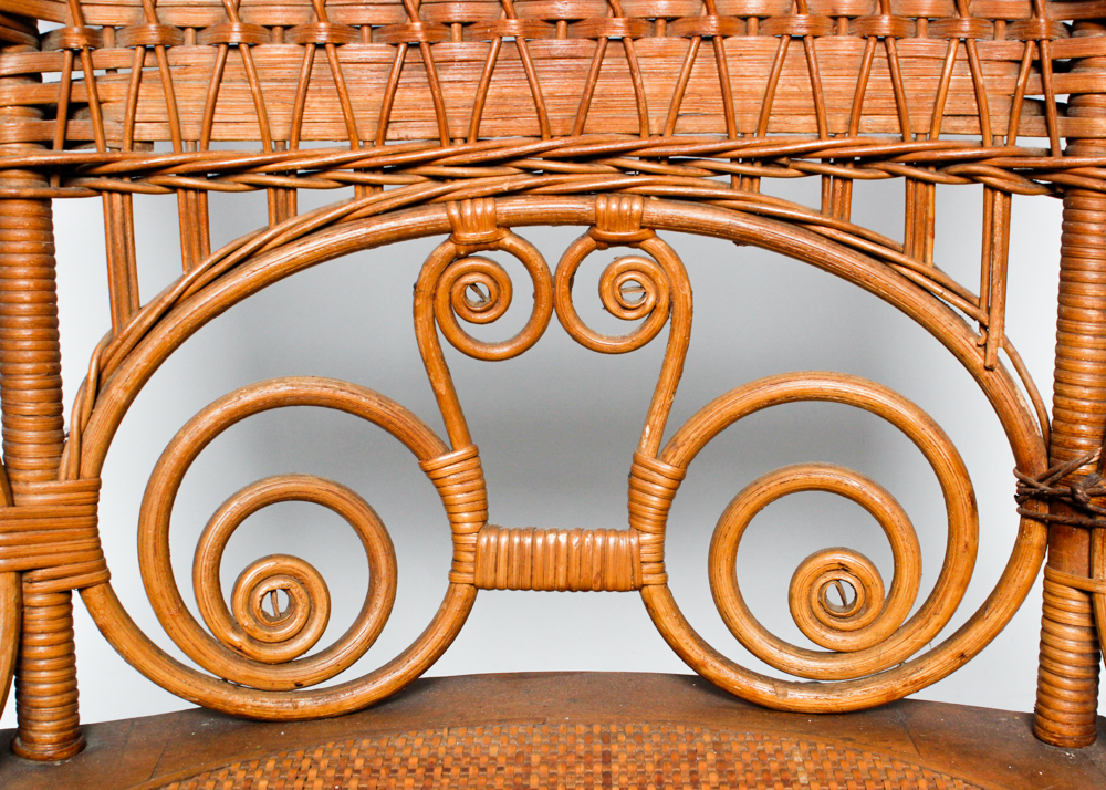 Vintage Heywood Brothers Wakefield Company Wicker Rocking Chair