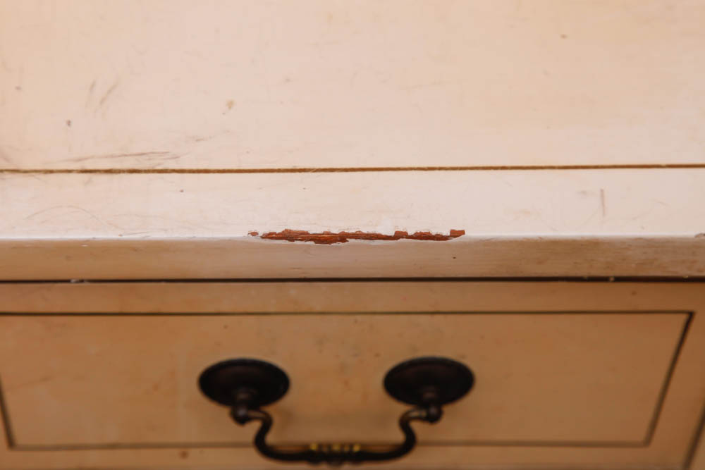 Cream Bump Out Chest of Drawers