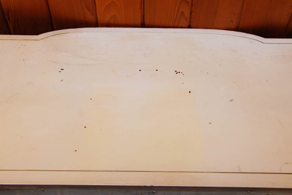 Cream Bump Out Chest of Drawers