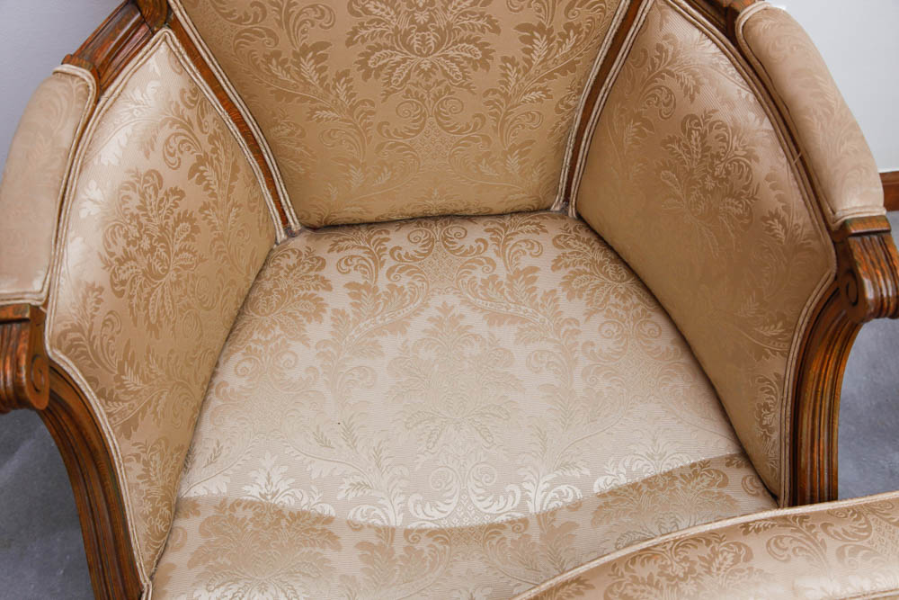 Upholstered Mahogany Armchair