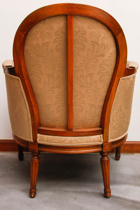 Upholstered Mahogany Armchair