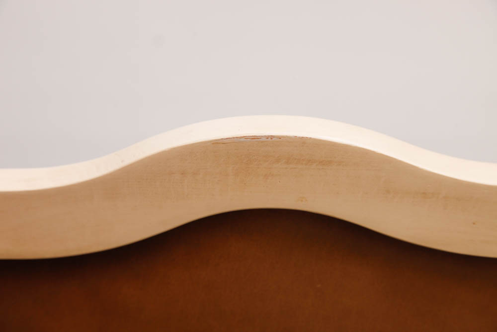 Tan Leather and Wood Armchair