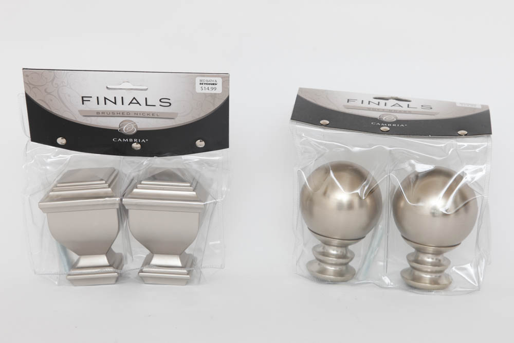 Two Pairs of Curtain Rod Finials