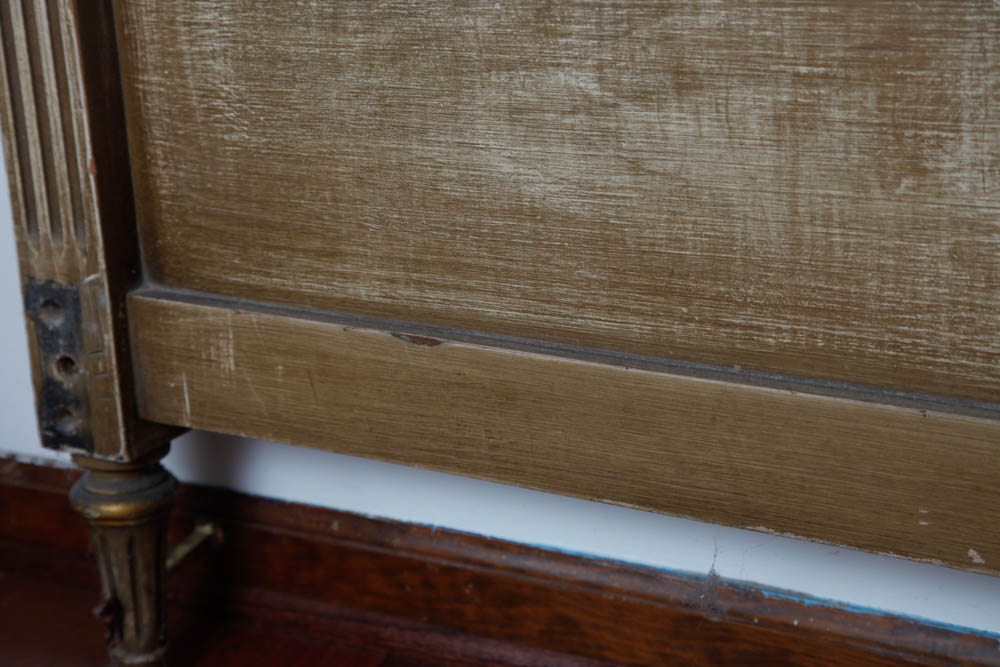 Full Wood and Rattan Bed Head Board