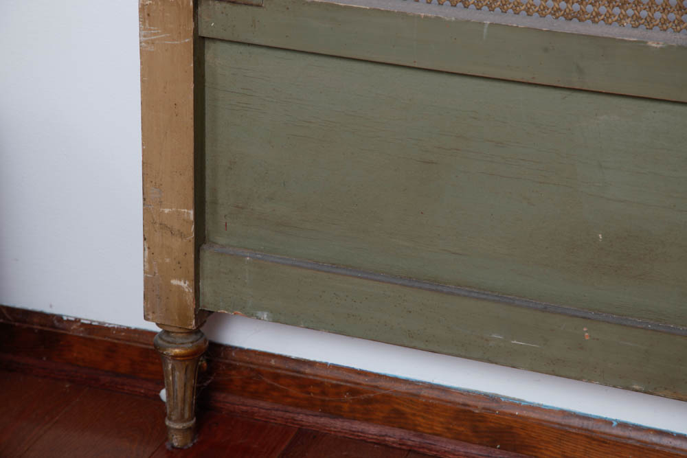 Full Wood and Rattan Bed Head Board