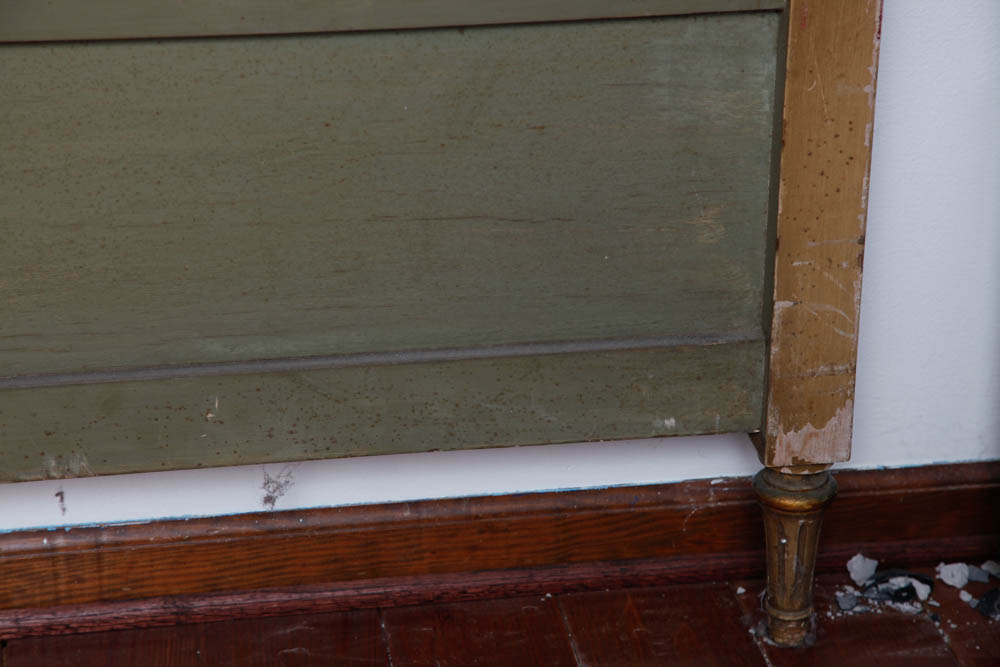 Full Wood and Rattan Bed Head Board